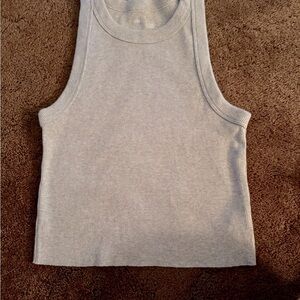 🐭Light Gray Sleeveless Ribbed Women's Top🐭